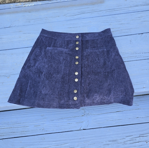 Lulu's Navy Blue Mini Skirt - Picture 4 of 8